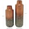 The Novogratz Copper Metal Embossed Chevron Vase Set of 2 20&#x22;, 16&#x22;